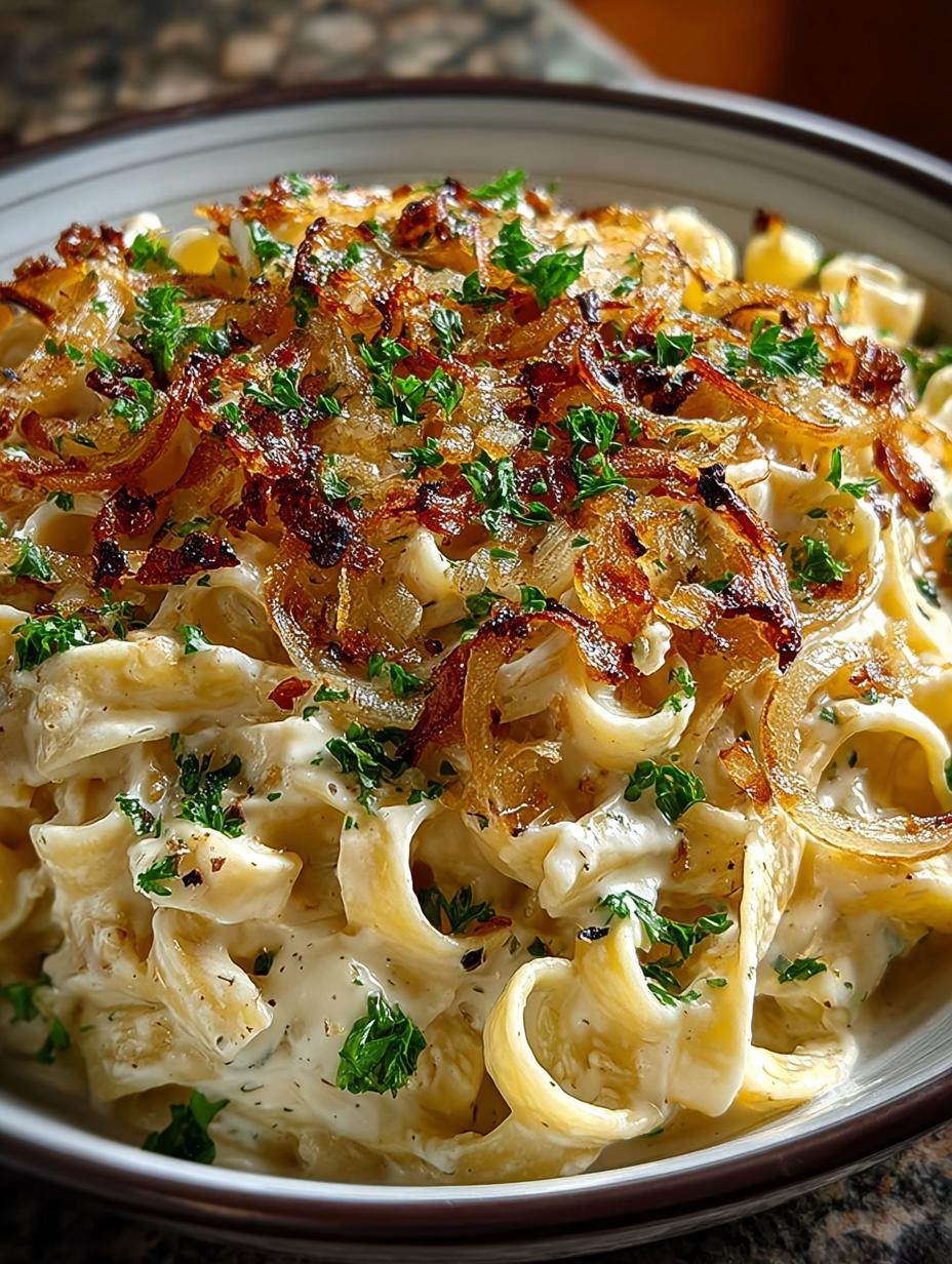 French Onion Pasta Creamy