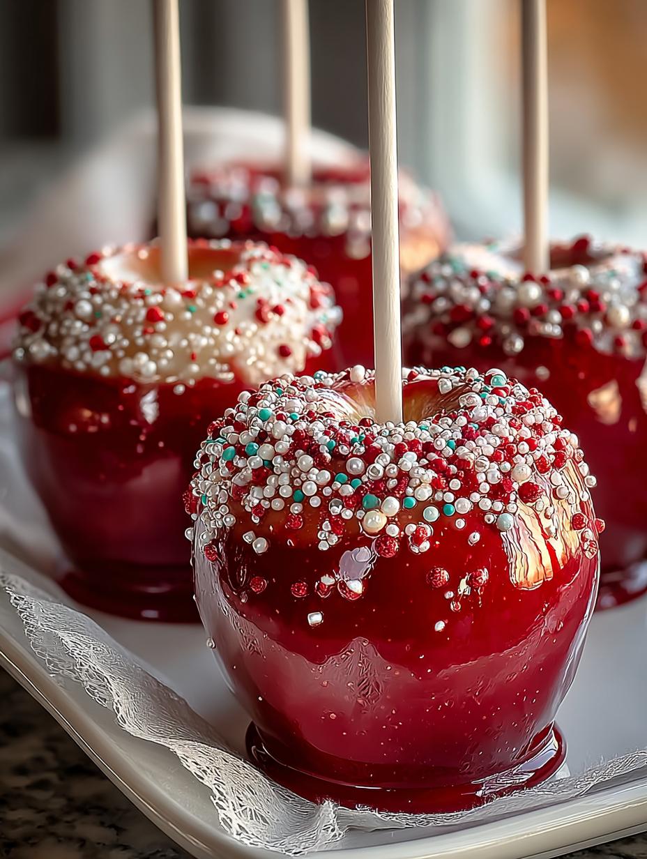 Frosty Wonderland Candy Apples