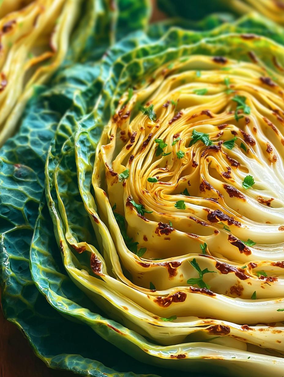 Amazing Garlic Butter Melting Cabbage in 25 Mins 4 Amazing Garlic Butter Melting Cabbage in 25 Mins - main visual representation of tender, buttery cabbage wedges in a skillet