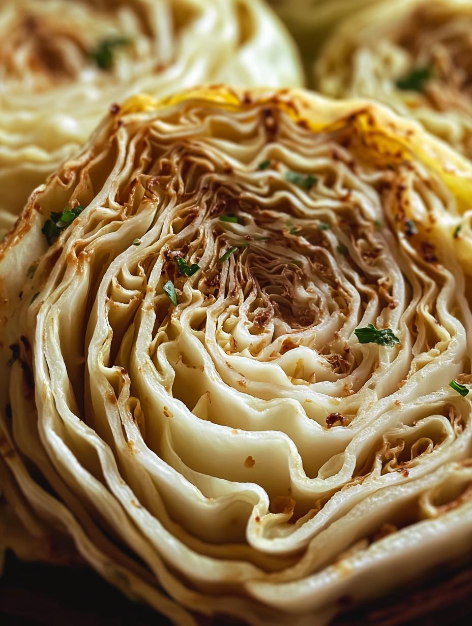 Amazing Garlic Butter Melting Cabbage in 25 Mins 5 Amazing Garlic Butter Melting Cabbage in 25 Mins - close-up of cooked garlic butter melting cabbage with parsley garnish