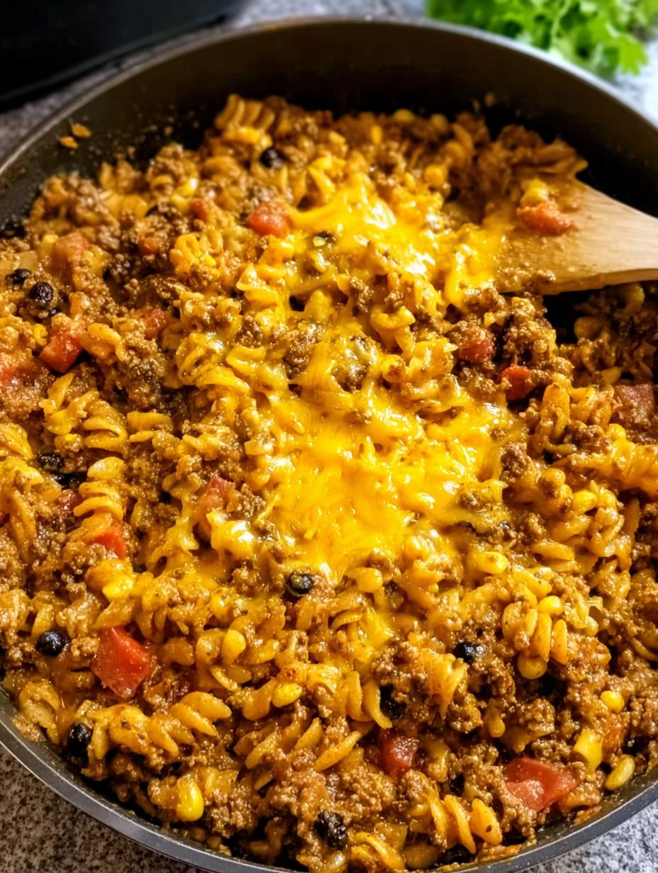 Amazing Ground Beef Pasta in 35 Minutes - Ground Beef Pasta - simmering sauce base