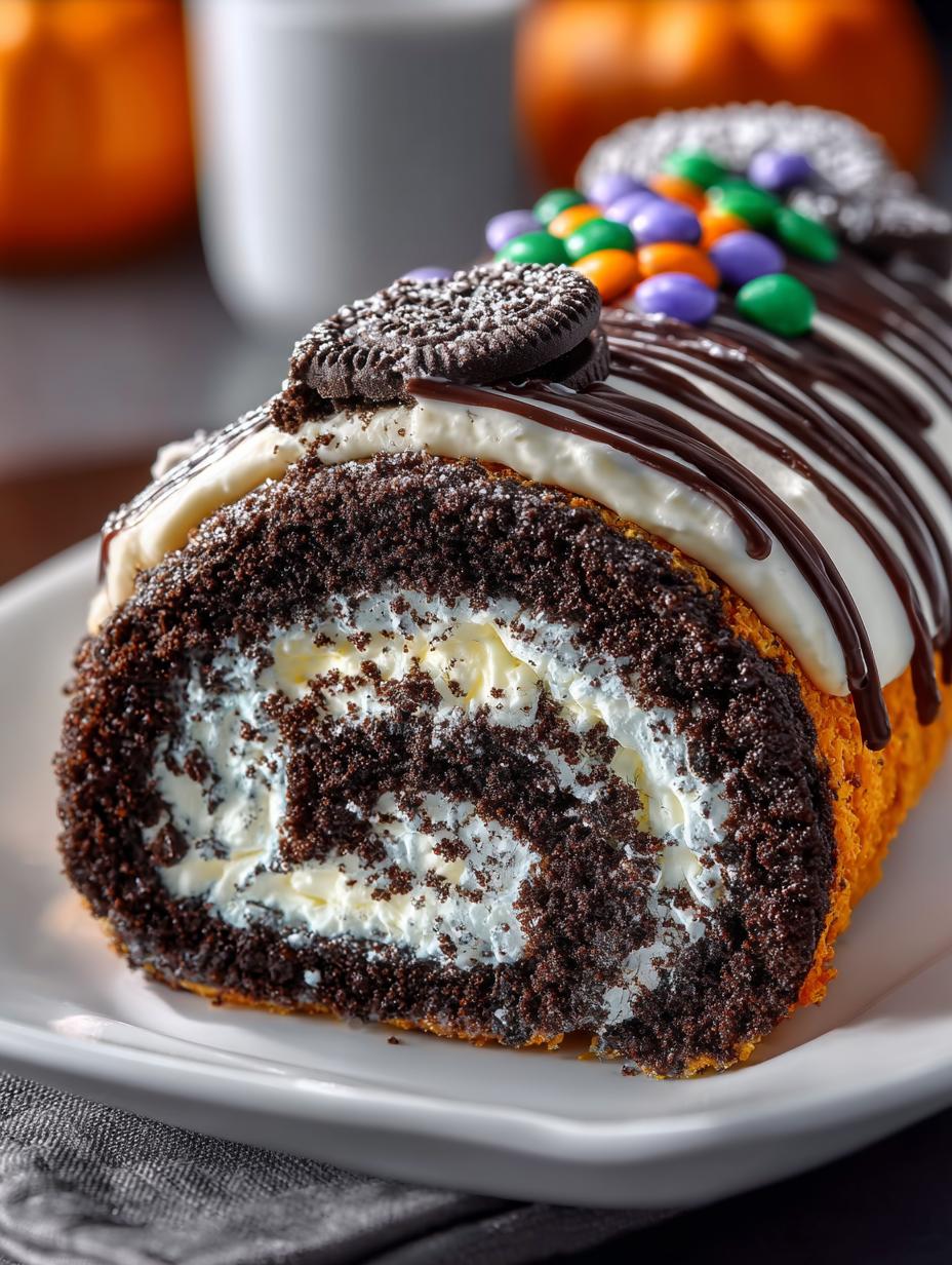 Halloween Oreo Roll Treat