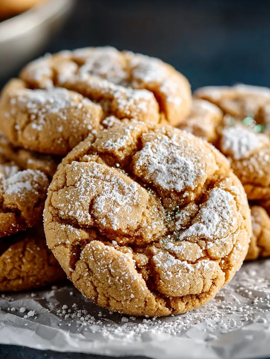Holiday Peanut Butter Crinkles