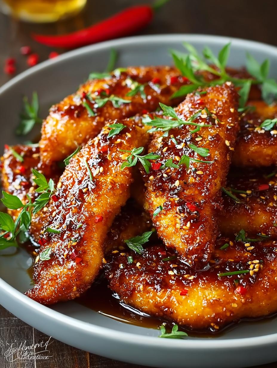Tasty Honey Garlic Chicken Tenders: A Sweet and Savory Delight - Honey Garlic Chicken Tenders - main visual representation