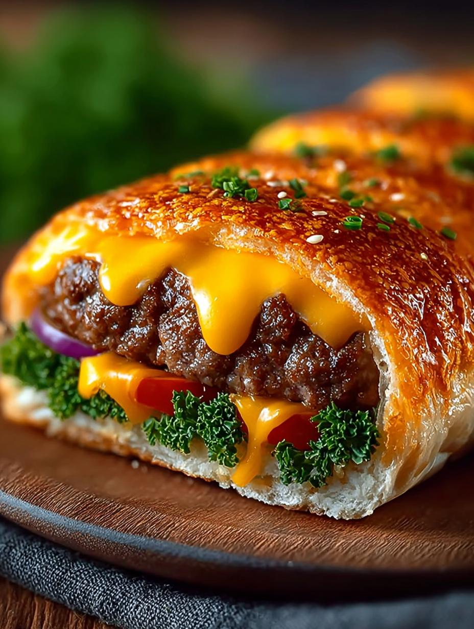 Irresistible Garlic Butter Cheeseburger