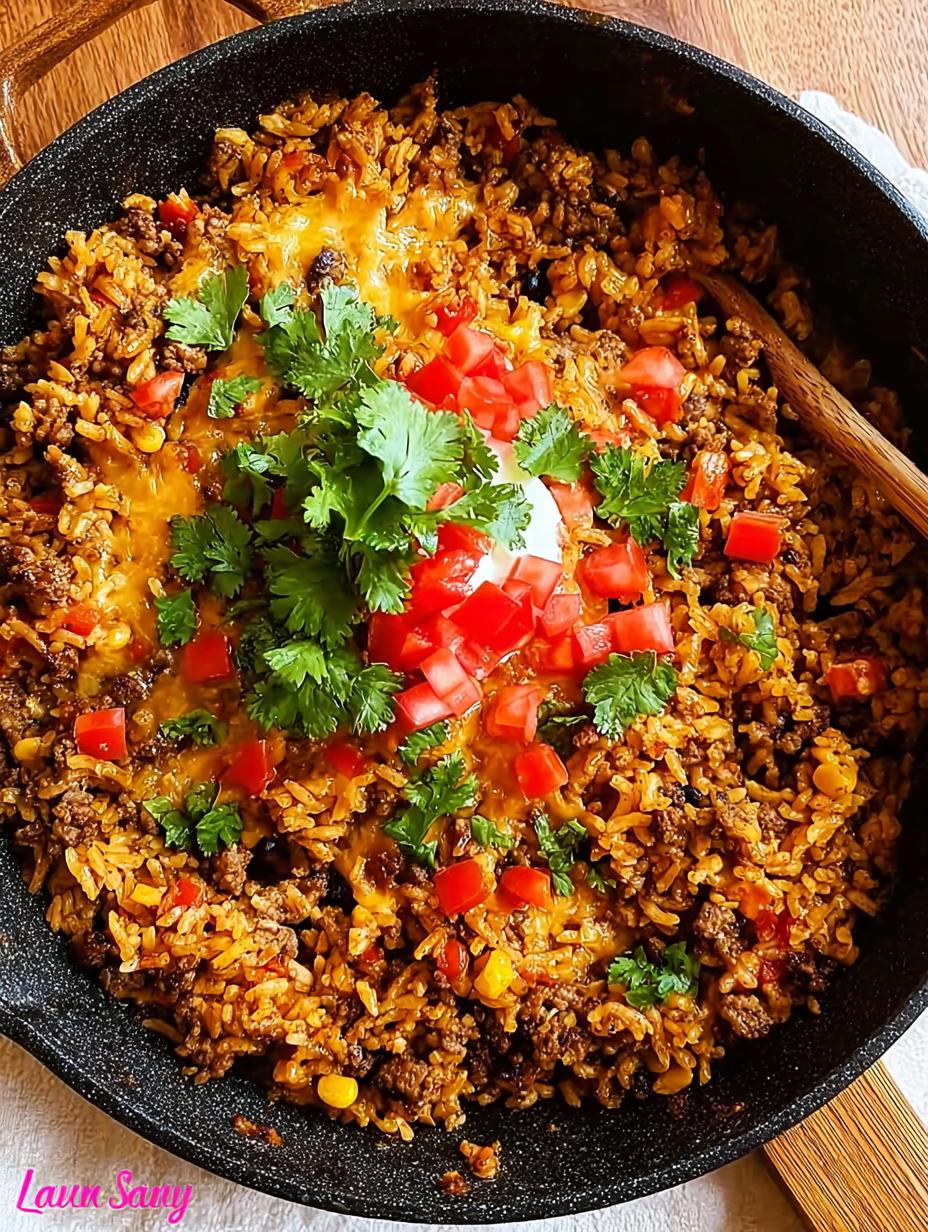 Mexican Beef Rice Skillet