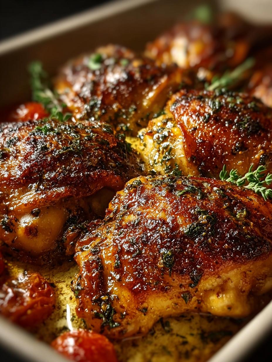 Oven Baked Chicken Thighs: Perfectly Crispy and Juicy Delight 4 Oven Baked Chicken Thighs: Perfectly Crispy and Juicy Delight - Oven Baked Chicken Thighs - main visual representation