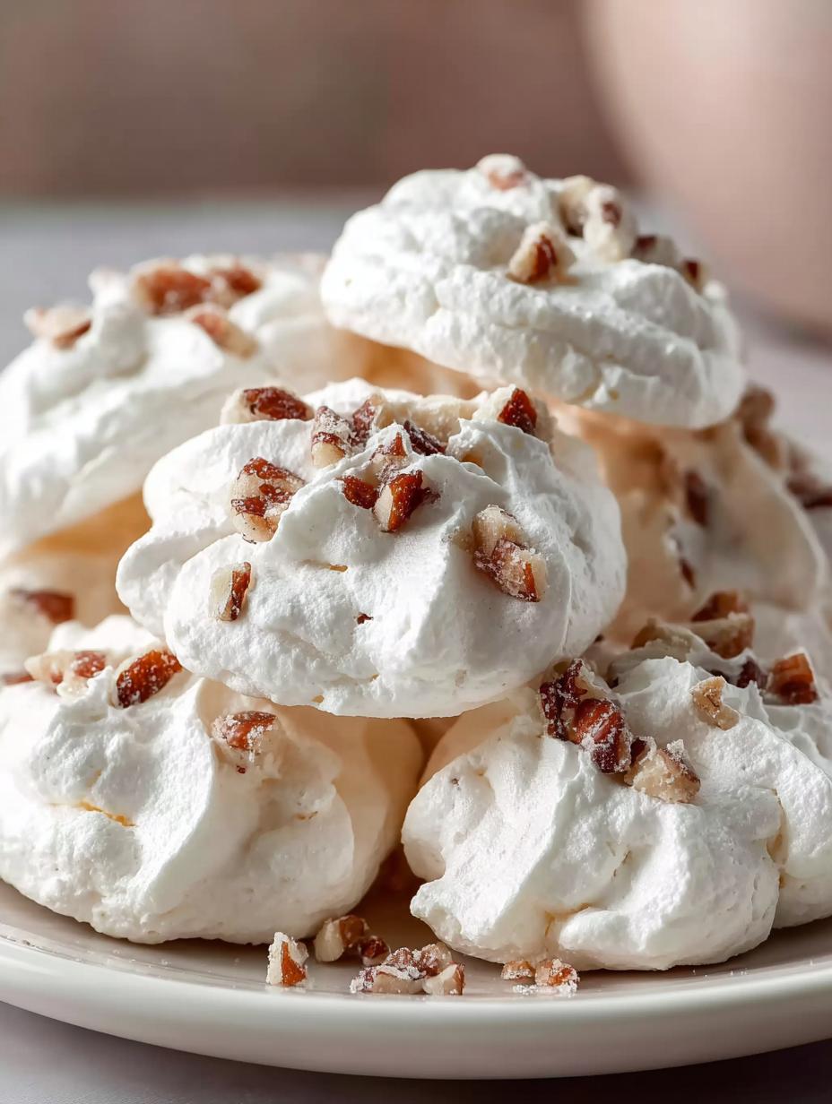 Pecan Meringue Cookies