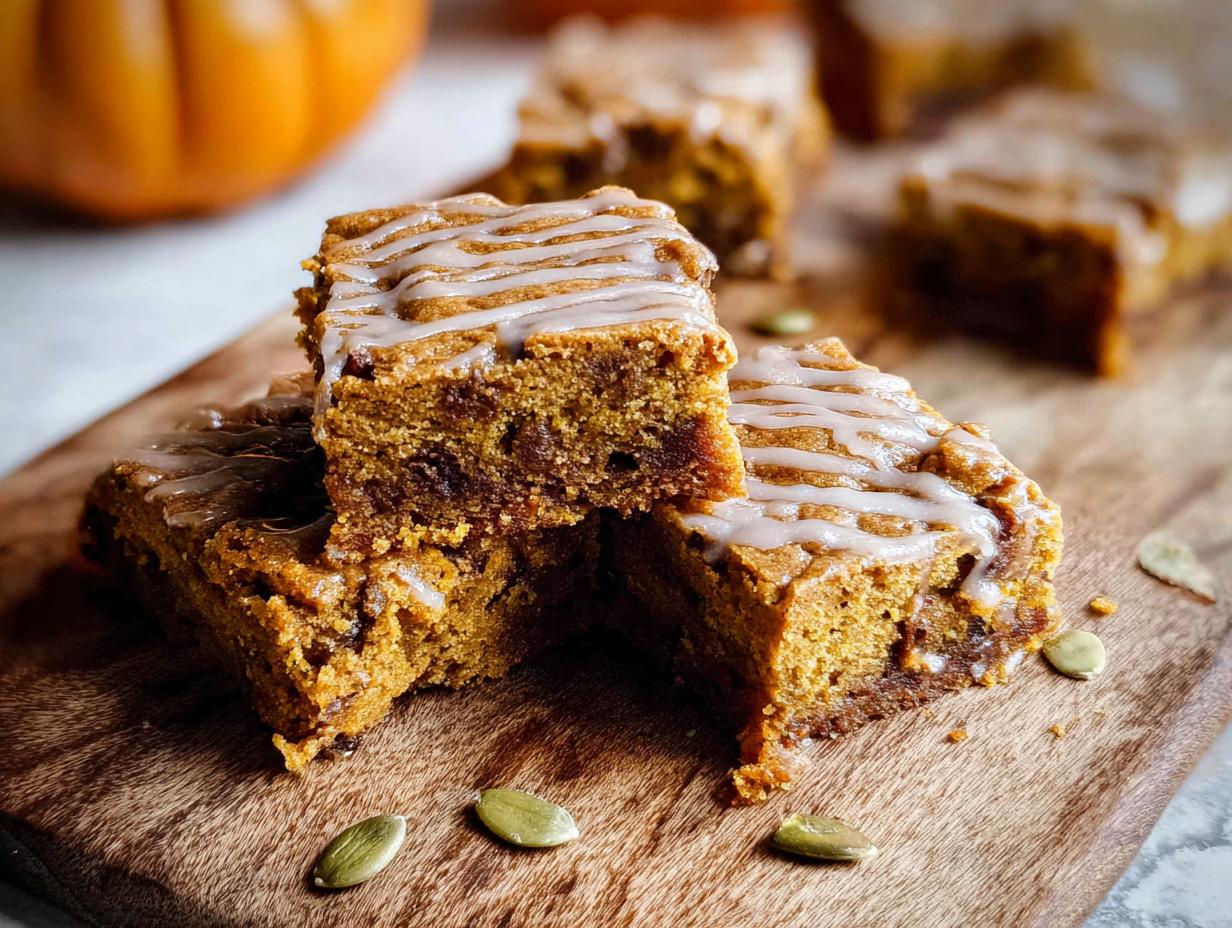 Pumpkin Spice Blondies