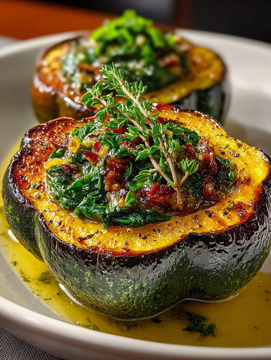 Delicious Stuffed Acorn Squash Spinach Recipe to Try - Stuffed Acorn Squash Spinach - main visual representation