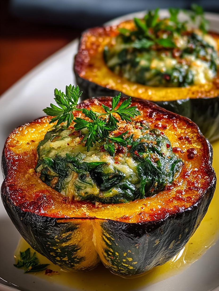 Delicious Stuffed Acorn Squash Spinach Recipe to Try - Stuffed Acorn Squash Spinach - additional detail