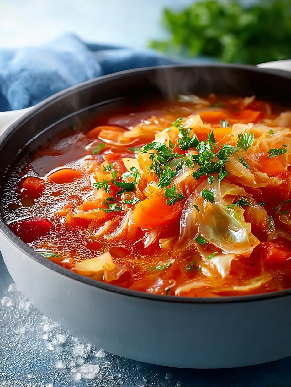 Sweet Sour Cabbage Soup