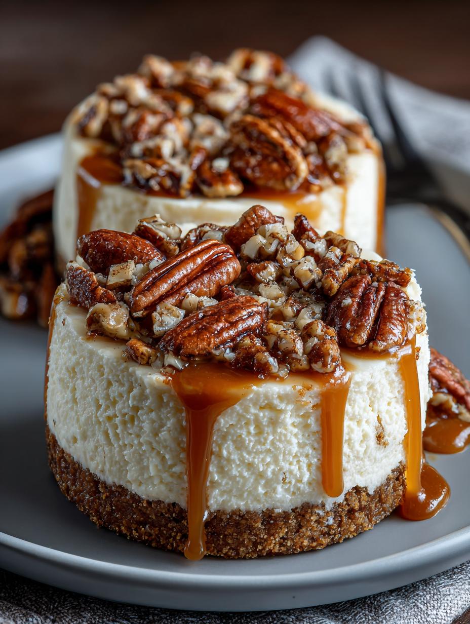 Caramel Pecan Keto Cheesecake