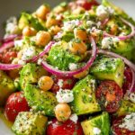 Chickpea Feta Avocado Salad