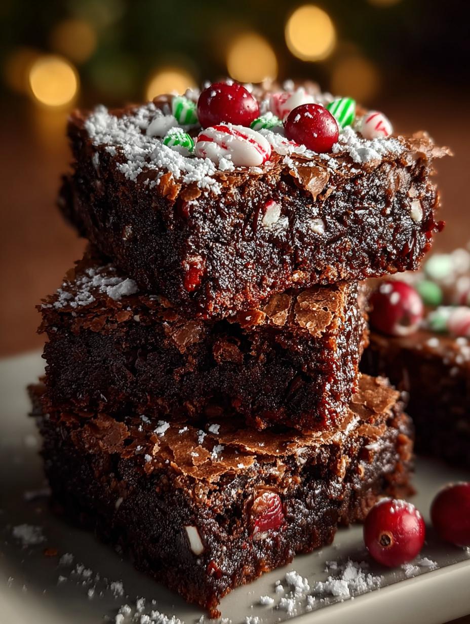 Christmas Brownies Festive Holiday