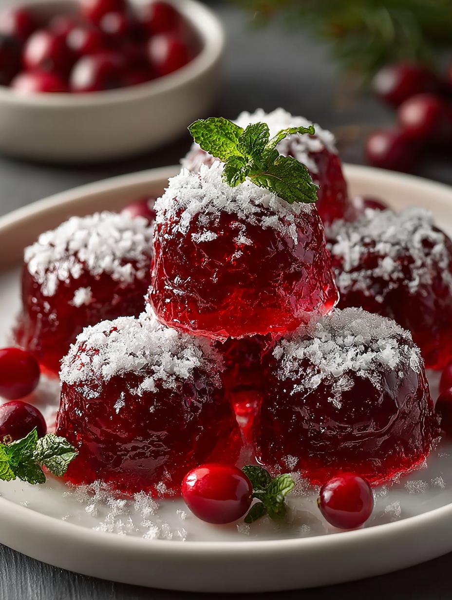 Christmas Jello Balls Dessert