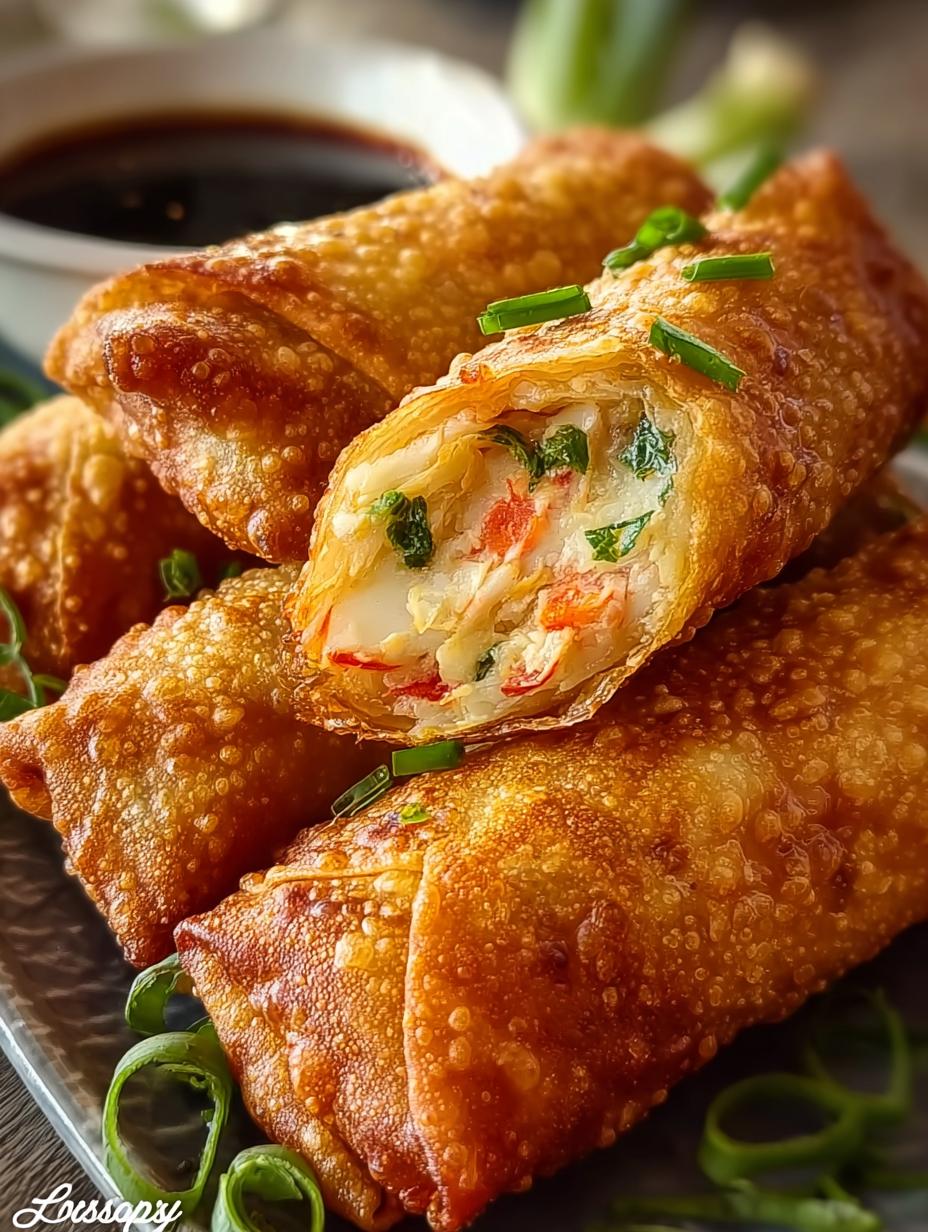 Crab Rangoon Egg Rolls