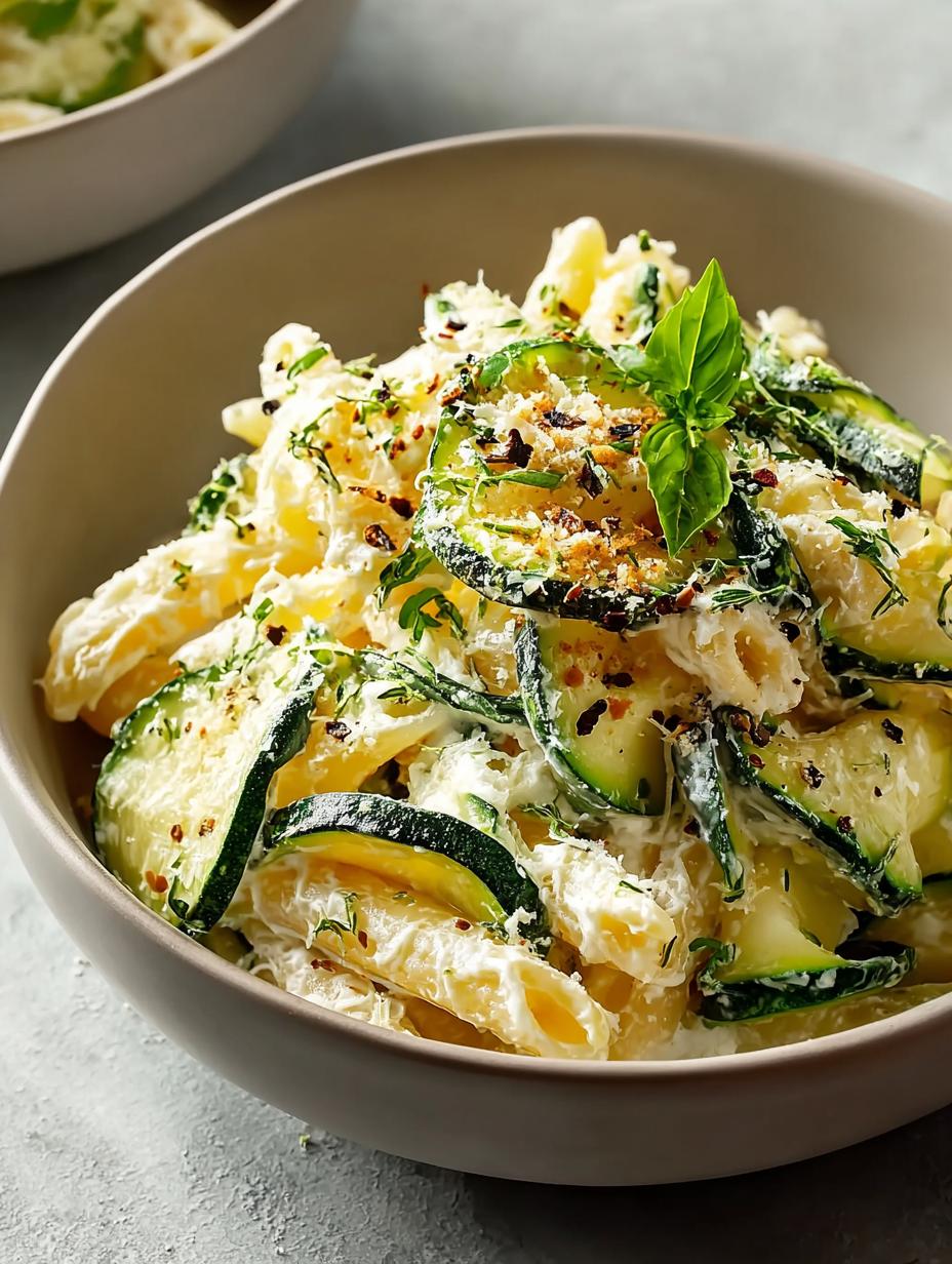 Creamy Zucchini Ricotta Pasta