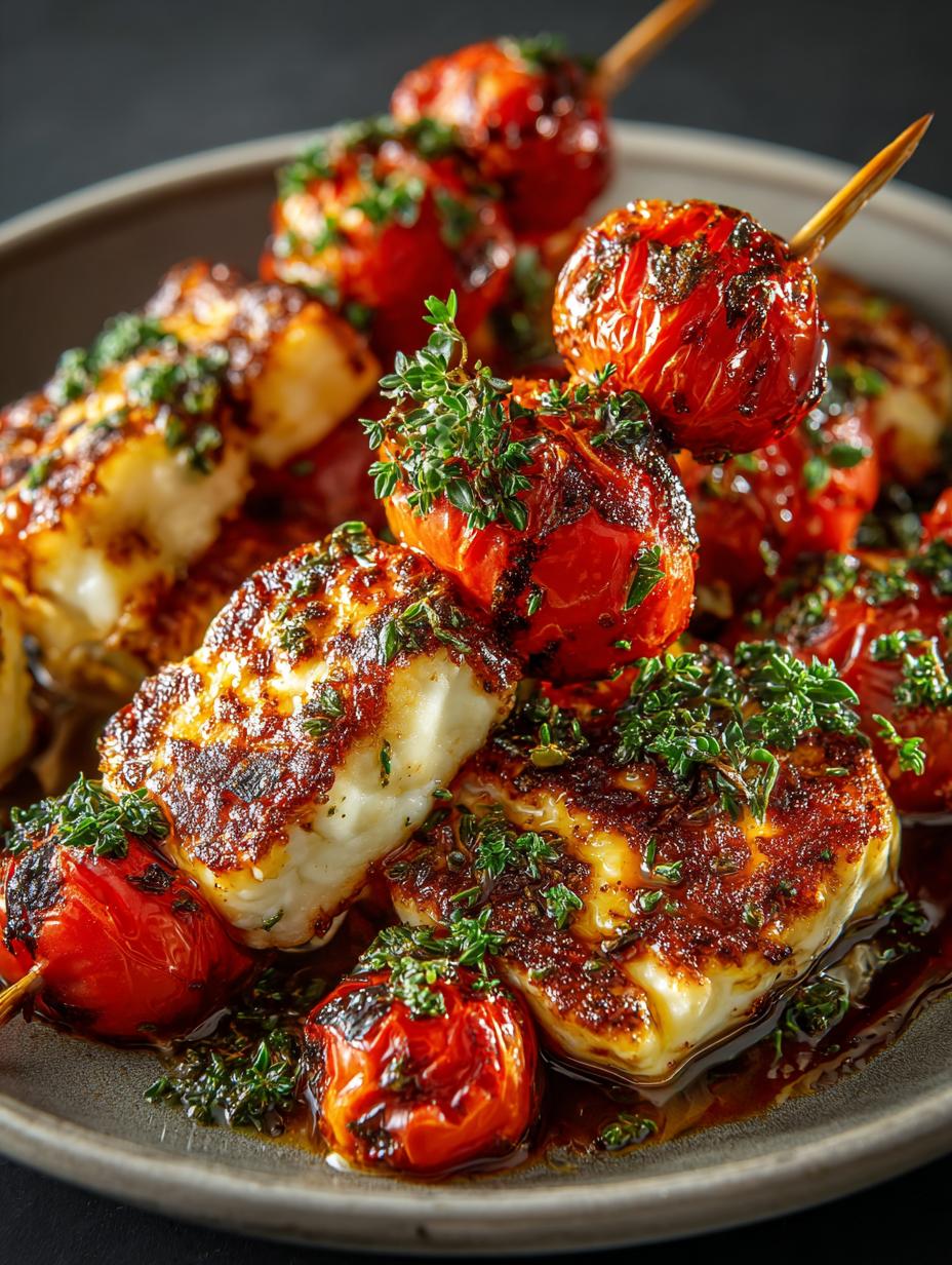 Halloumi Cherry Tomato Skewers