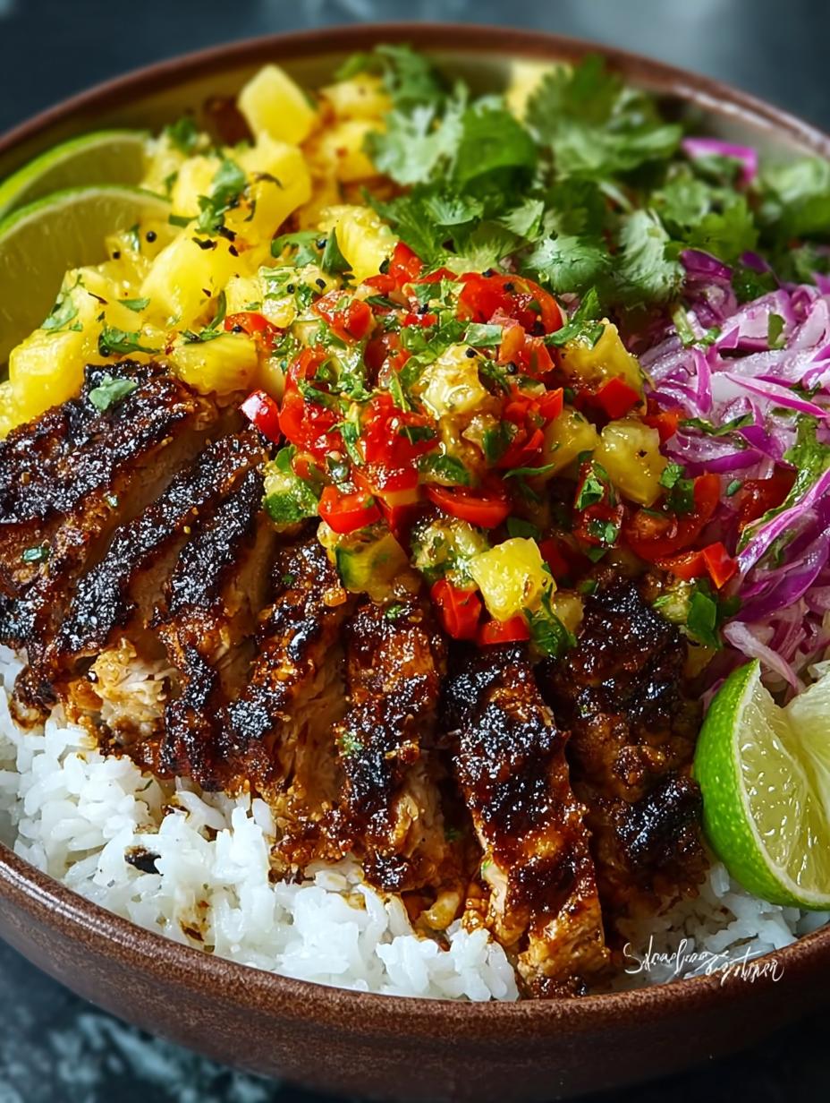 Jerk Chicken Bowl with Pineapple Salsa: 7 Flavorful Secrets - Jerk Chicken Bowl with - additional detail