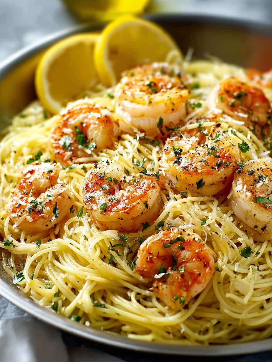 Lemon Garlic Shrimp Angel