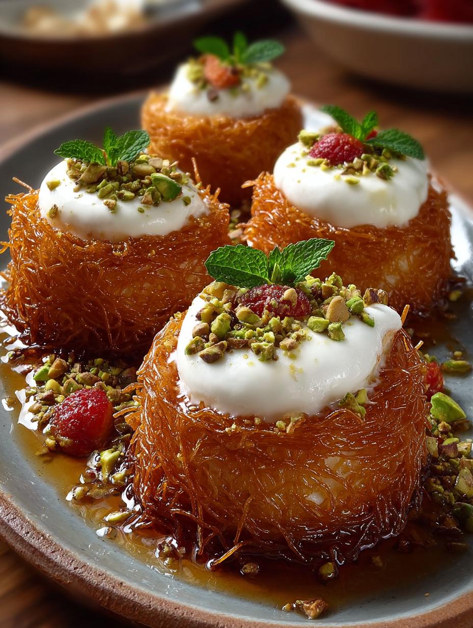 Mini Kunafa Nests Cream: 12 Irresistible Bites 5 Mini Kunafa Nests Cream: 12 Irresistible Bites - Mini Kunafa Nests Cream - additional detail