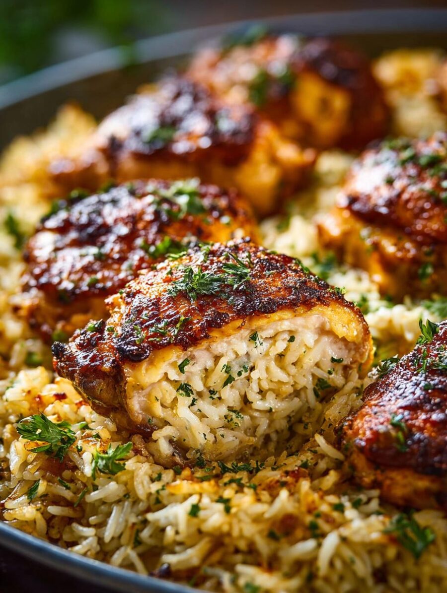 Chicken Dinner With Rice Delicious Oven Baked Chicken Rice for Family Dinners - Slam Recipes