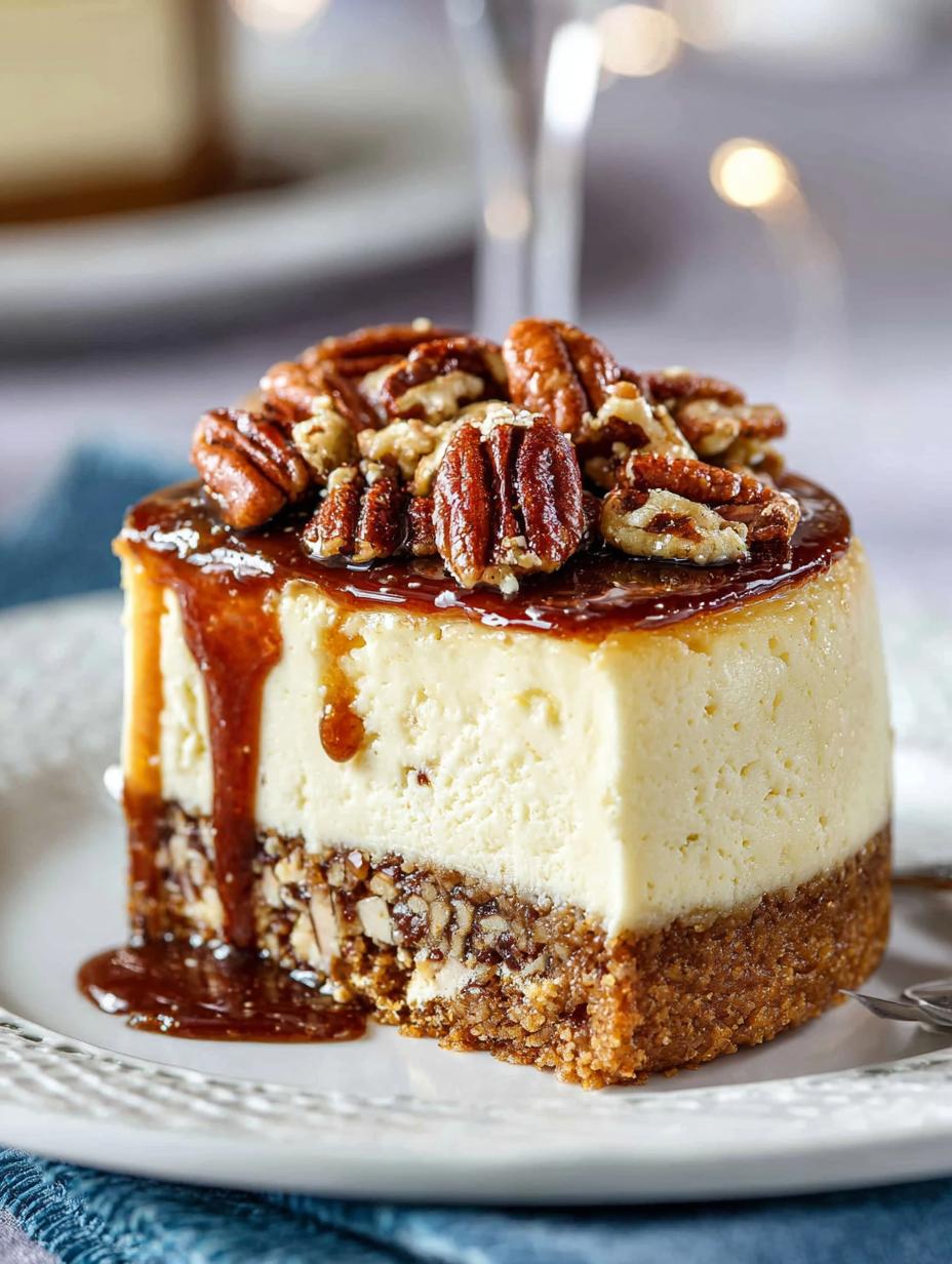 Decadent Pecan Praline Cheesecake Recipe to Indulge In - Pecan Praline Cheesecake - main visual representation