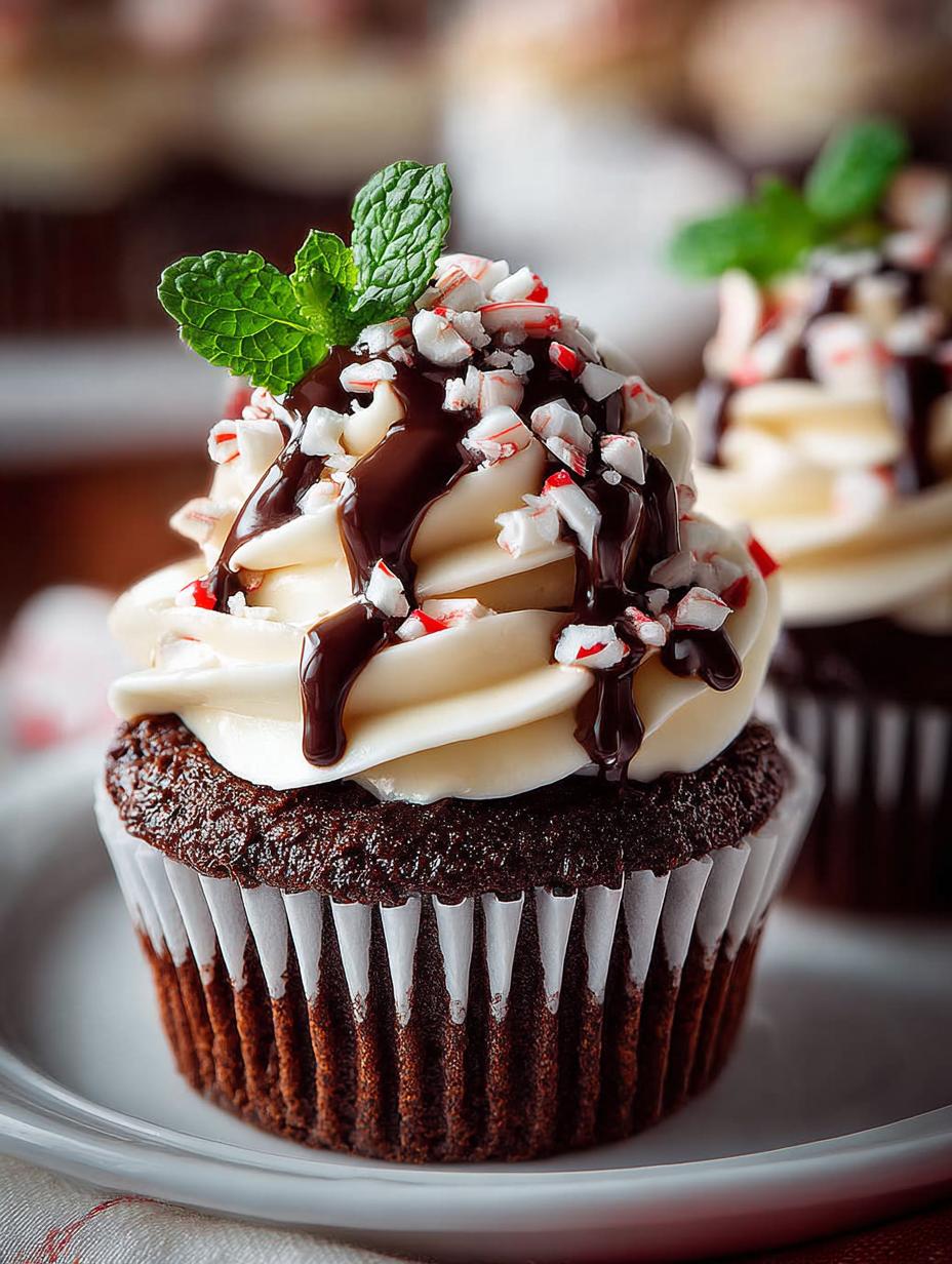 Delicious Peppermint Mocha Cupcakes for the Holidays - Peppermint Mocha Cupcakes - main visual representation