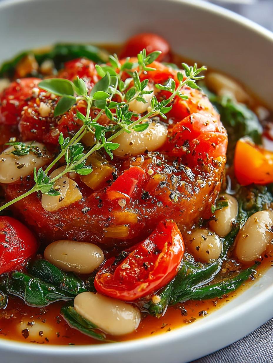 Tomato Spinach White Bean