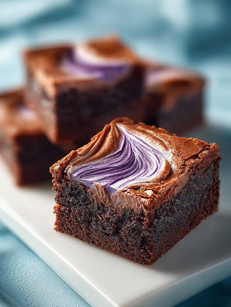 Ube Swirl Brownies: 10 Irresistible Layers of Delight 5 Ube Swirl Brownies: 10 Irresistible Layers of Delight - Ube Swirl Brownies - additional detail