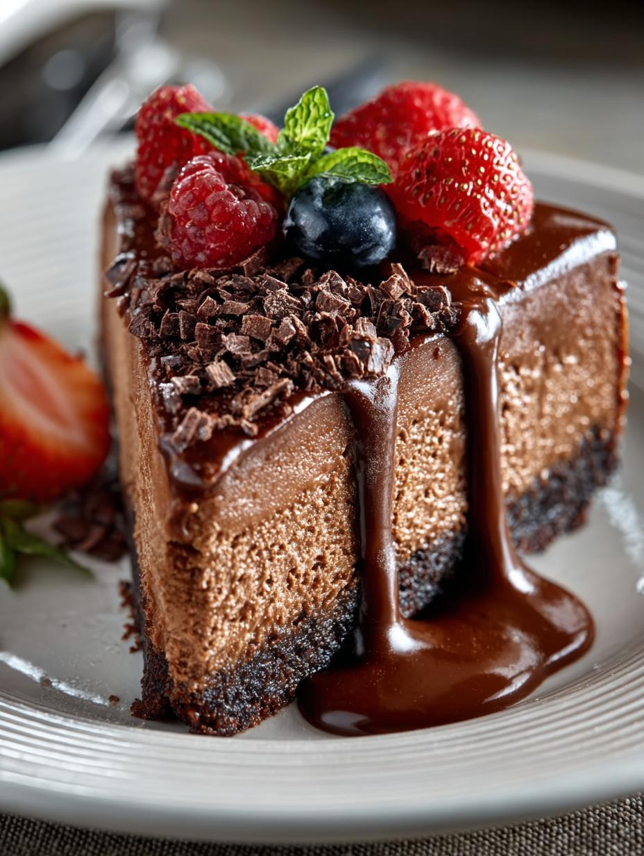 Bake Keto Chocolate Cheesecake