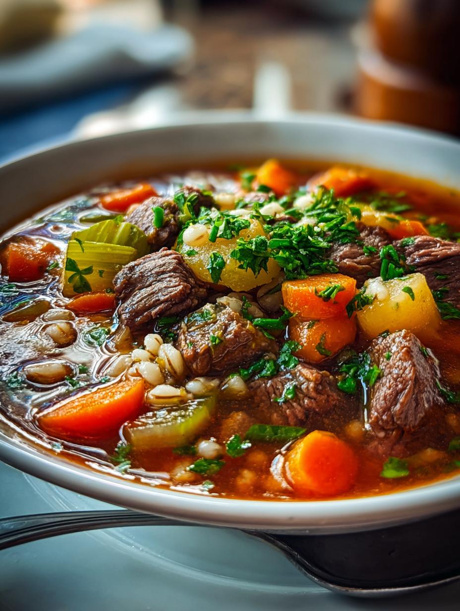 Beef Barley Vegetable Soup: 6 Hearty and Healthy Ways - Beef Barley Vegetable Soup - main visual representation