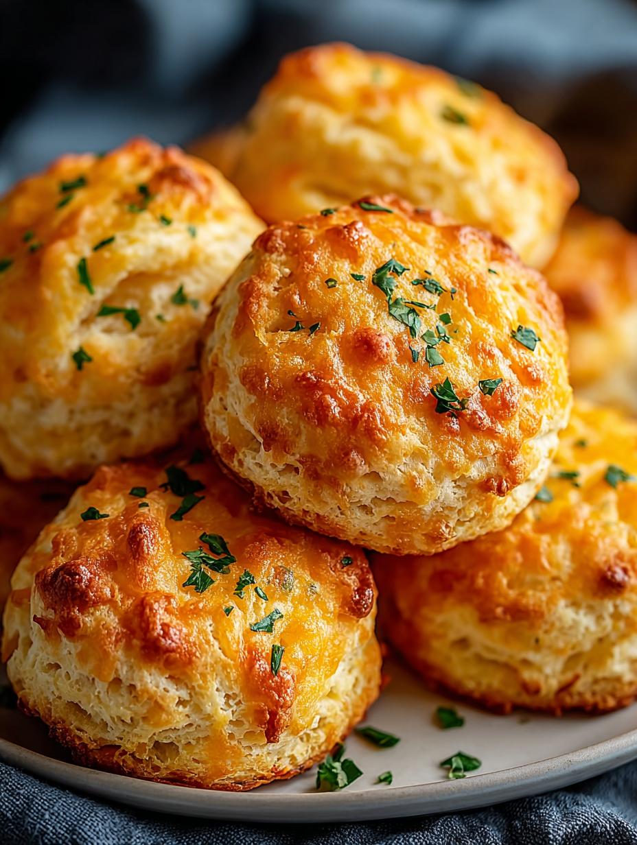 Cheddar Garlic Keto Biscuits
