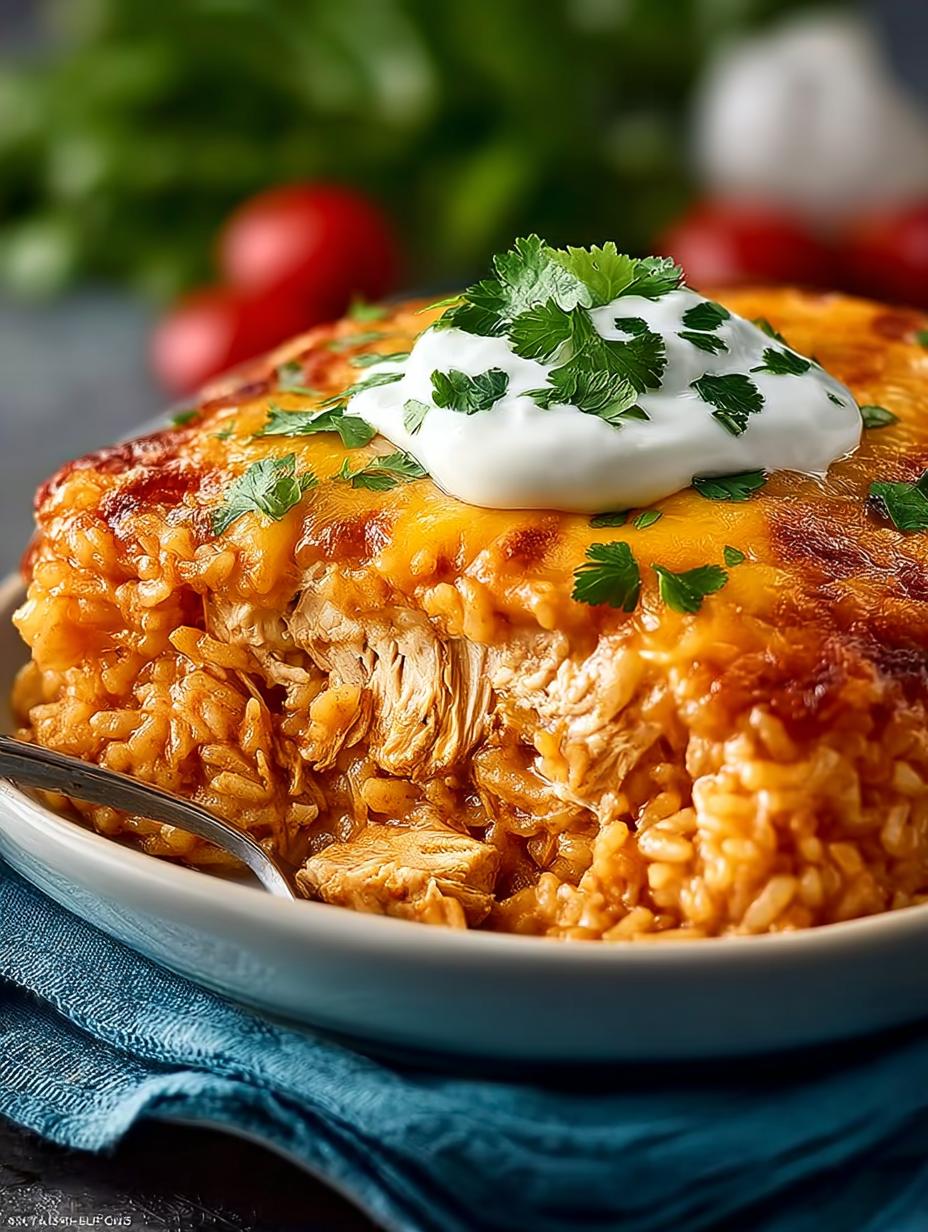 Chicken Enchilada Rice Casserole