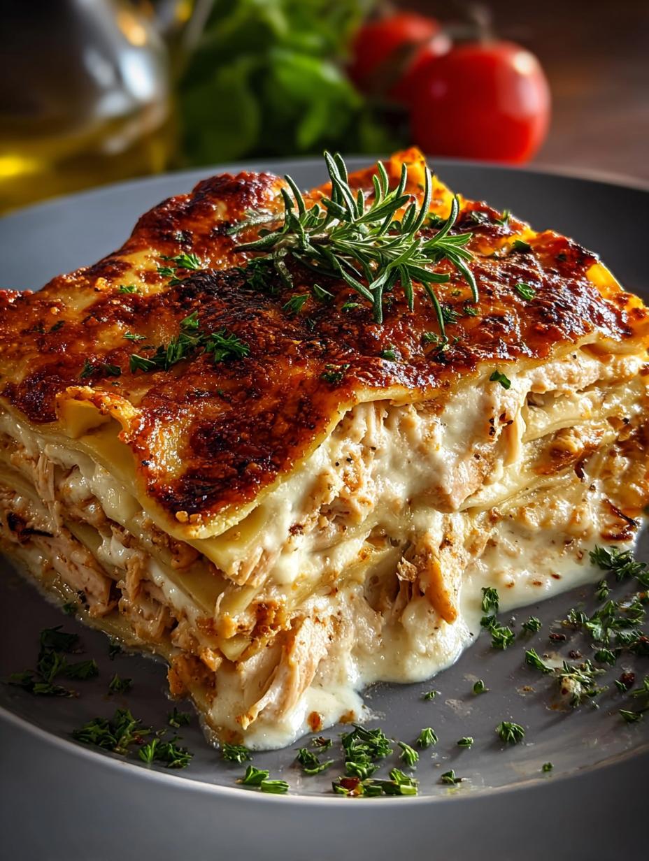 Chicken Lasagna Bake Creamy