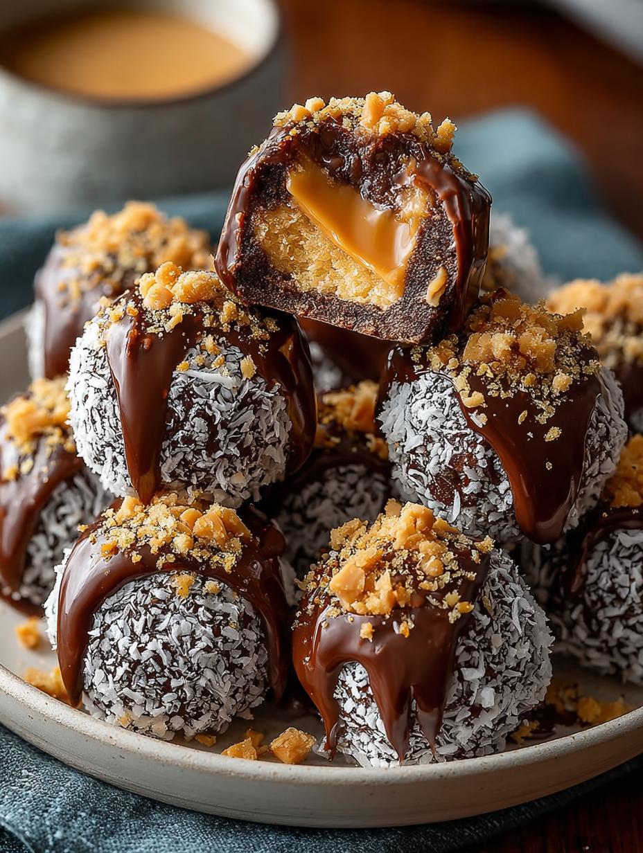 Chocolate Peanut Butter Snowballs