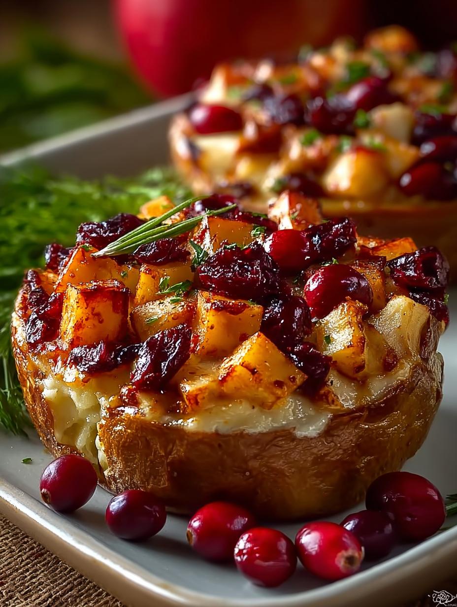Cranberry Apple Twice Baked