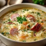 Creamy Sauerkraut Sausage Soup