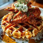 Crispy Chicken Waffles Delight