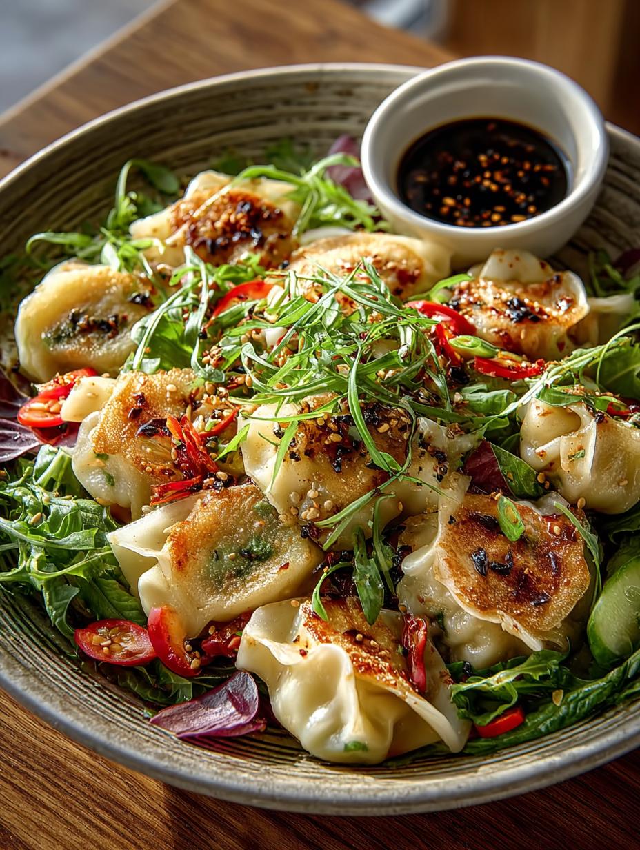 Crispy Dumpling Salad Soy