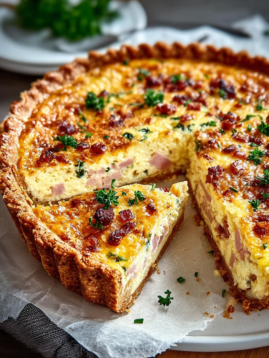 Keto Ham Cheese Quiche