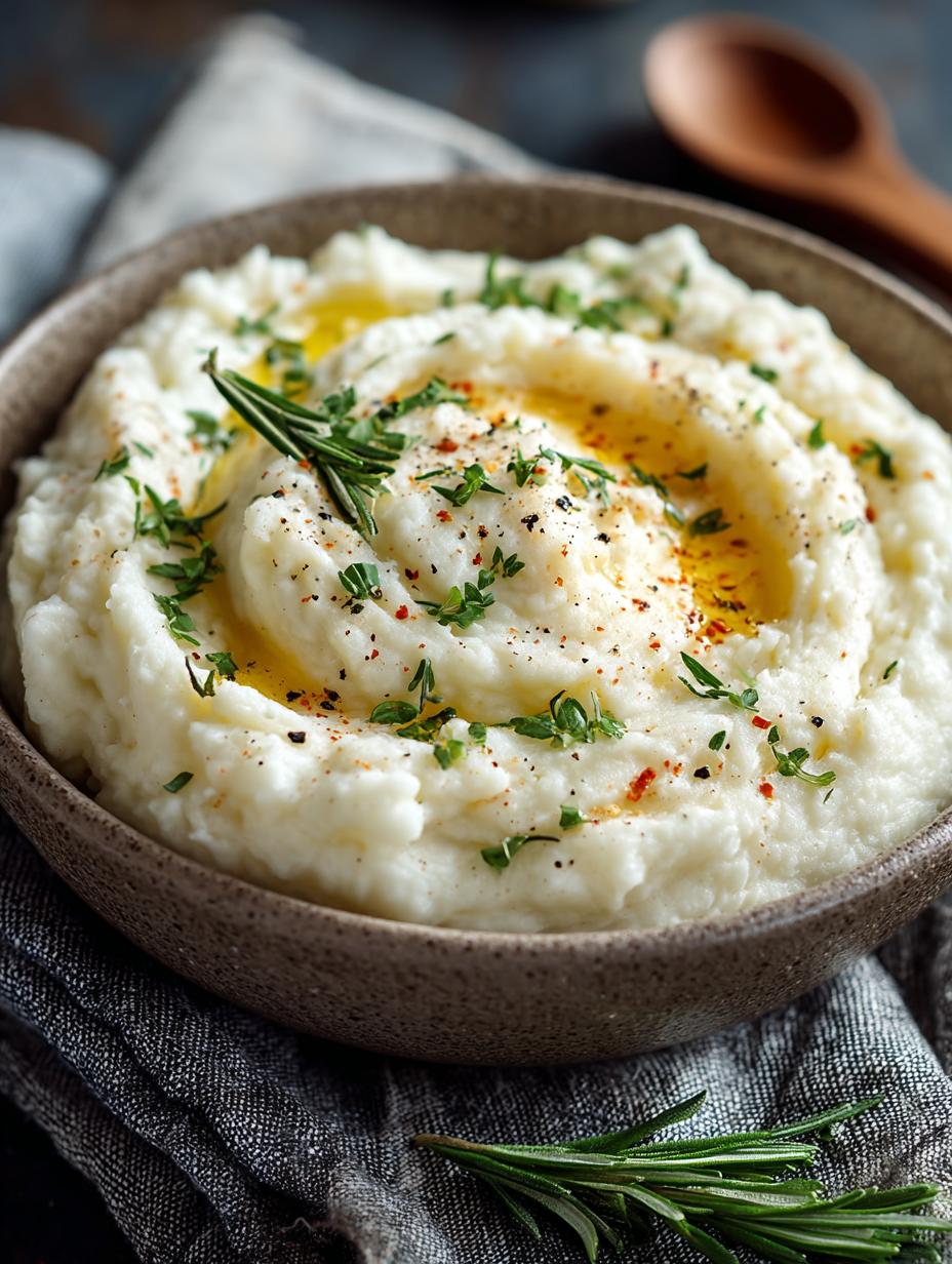 Keto Mashed Cauliflower Creamy