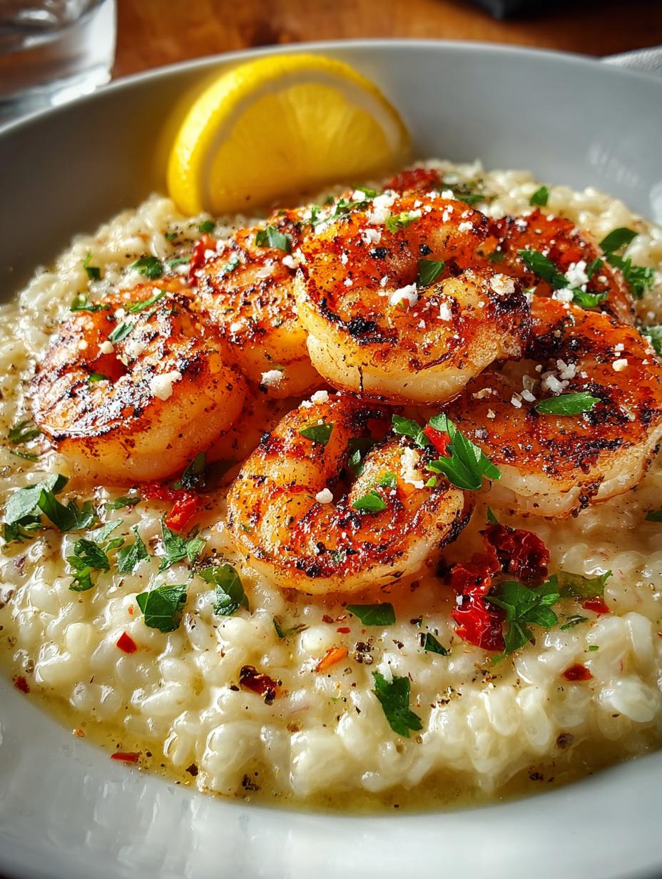 Lemon Garlic Shrimp Risotto