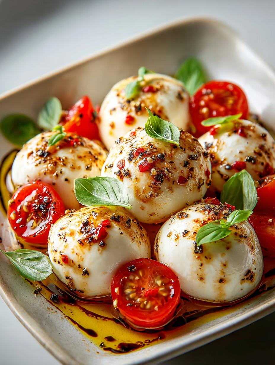 Marinated Mozzarella Balls Keto