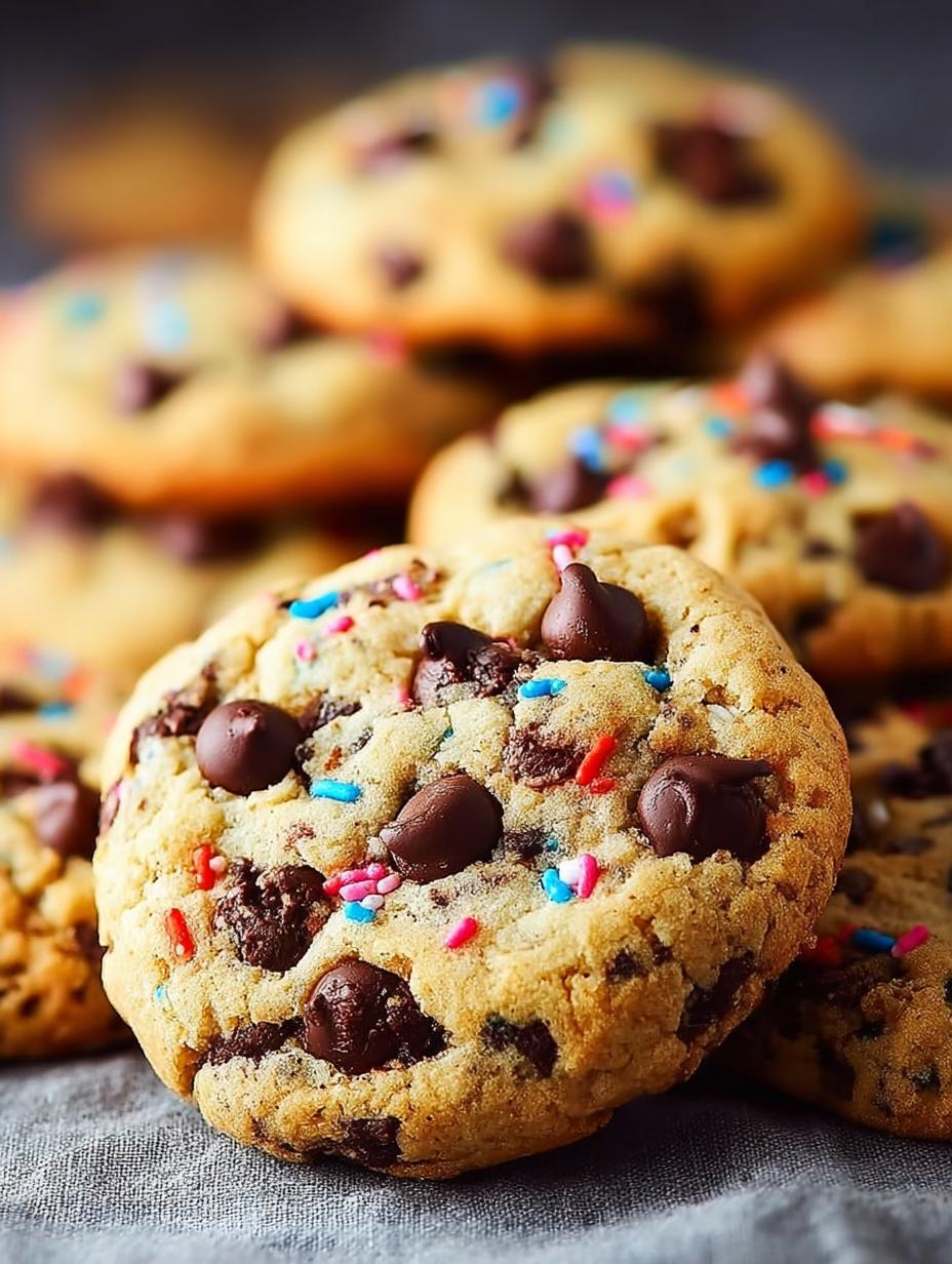 Sprinkle Chocolate Chip Cookies: 24 Festive Bites - Slam Recipes