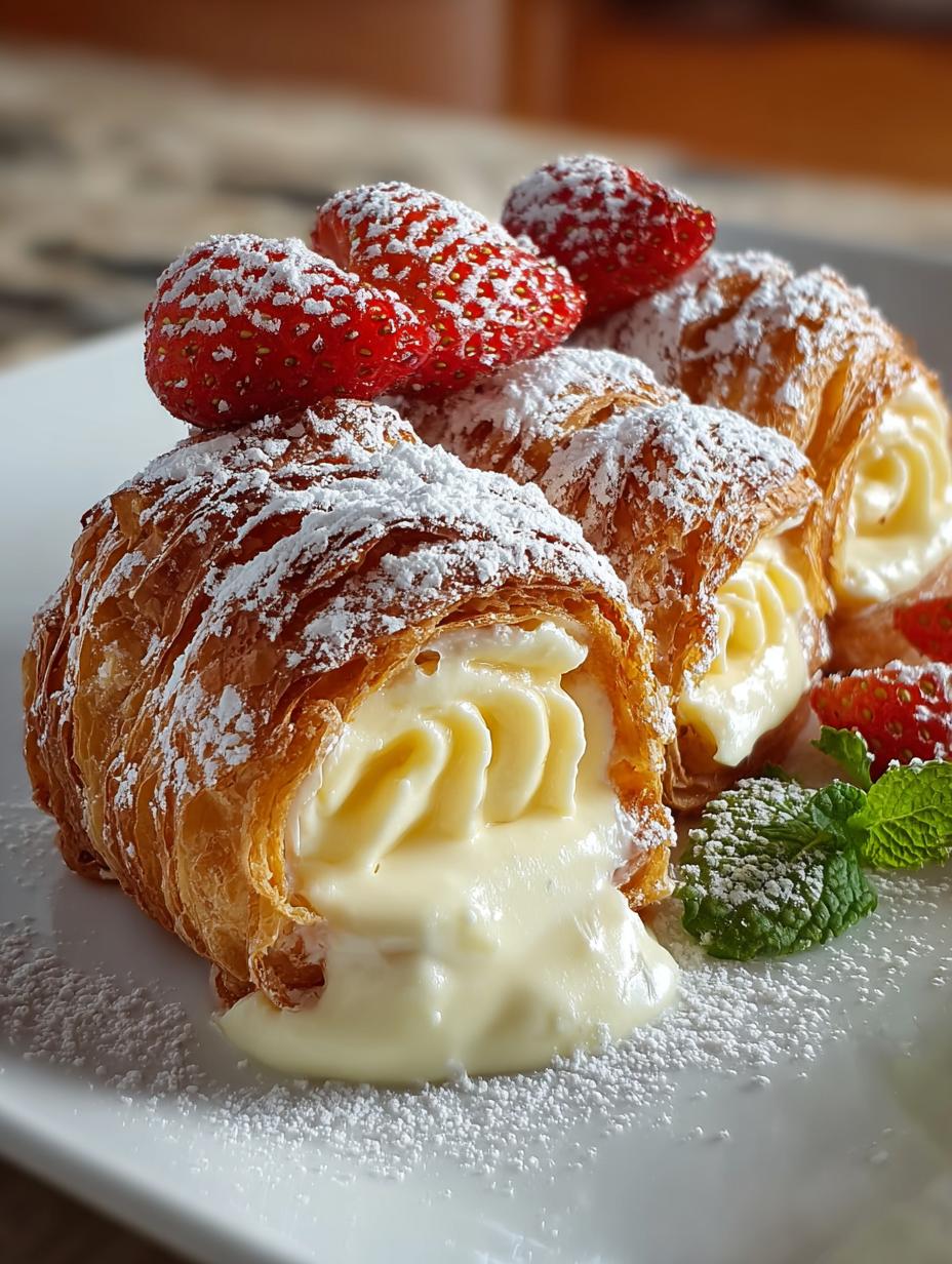 Vanilla Custard Cannoncini: 12 Irresistible Italian Treats - Vanilla Custard Cannoncini - additional detail
