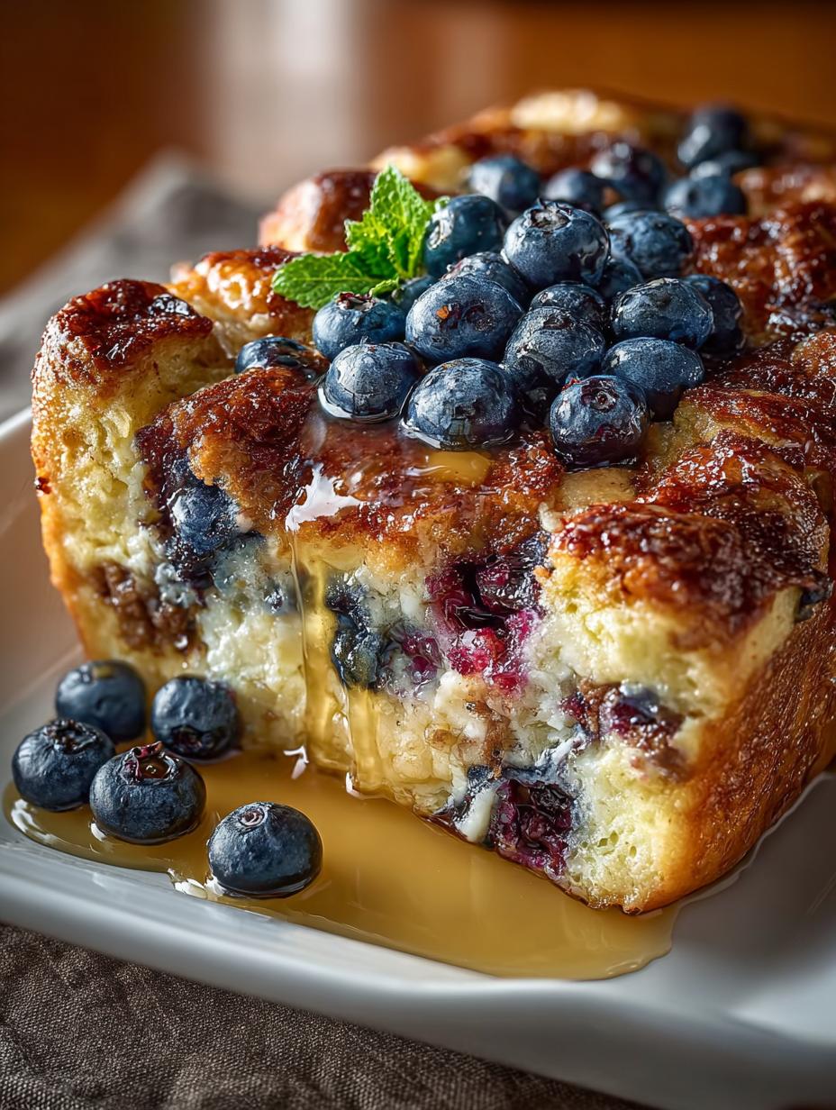 Blueberry Sausage Pancake Casserole