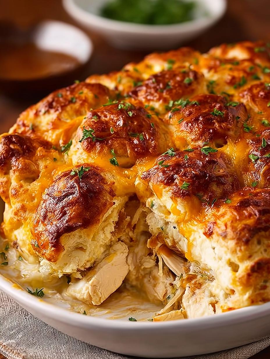 Delicious Chicken Bubble Biscuit Casserole Recipe - Chicken Bubble Biscuit Casserole - main visual representation