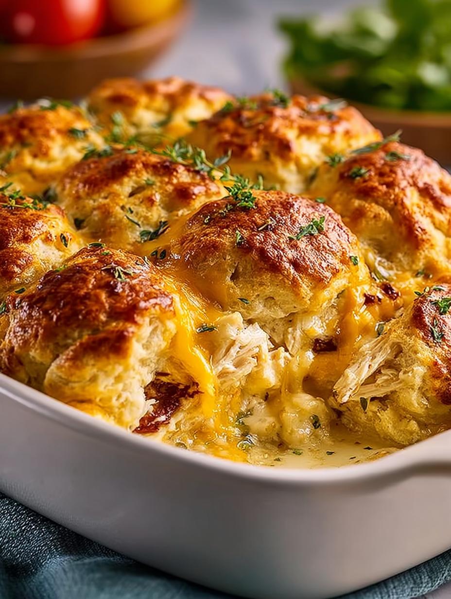 Chicken Bubble Biscuit Casserole